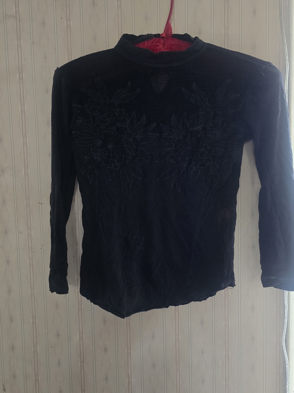 Free People Black Open-Knit Sweater